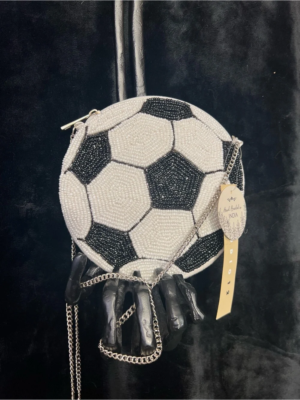⚽️Studio 12 Hand-Beaded Soccer Ball Crossbody Bag-NWT⚽️